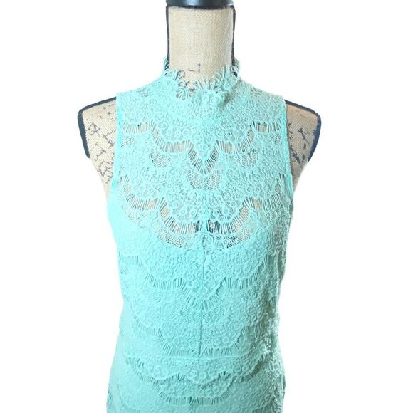 Custom Free People Mint Lace Dress - Picture 7 of 14